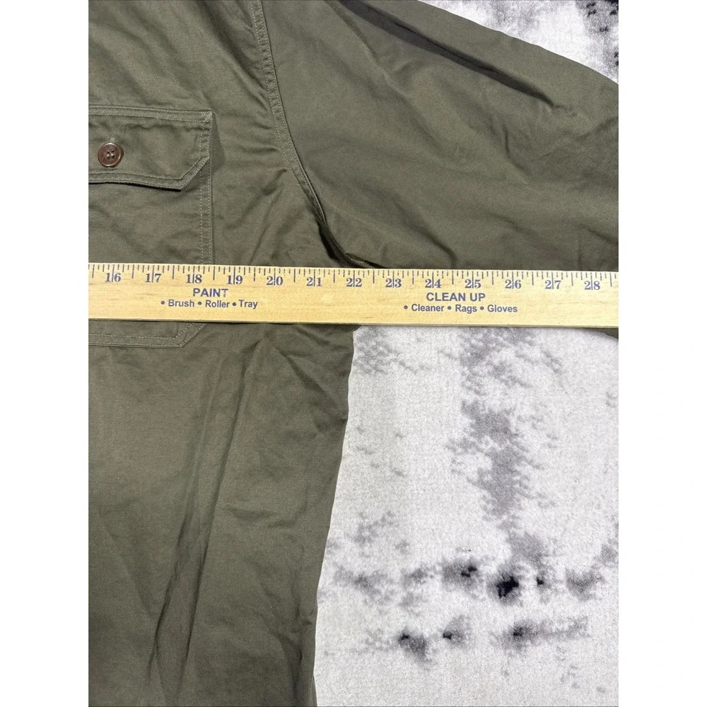 Banana Republic Shirt Mens Large Green Army Linen Expedition Y2k Paratrooper